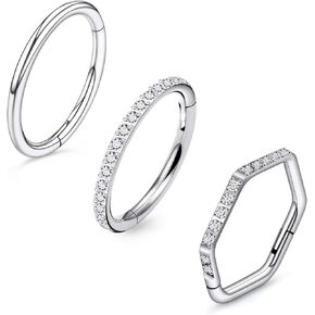 F136 Titanium 20/18/16G Horseshoe Septum Nose Lip Rings Piercings 8/10/12mm Cartilage Helix Daith Earrings Jewelry for Women Men in Saudi Arabia