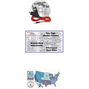 حزمة ملحقات Yaesu FT-60R - - برامج/كابل برمجة - دليل أنيق وأدلة هام ™ حزمة بطاقة الجيب المرجعية! in Kuwait