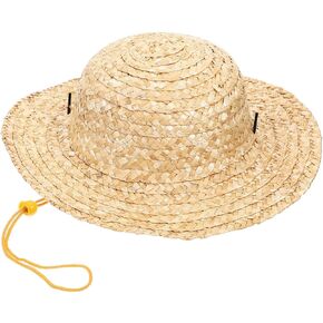 Kids Straw Hat Adjustable Woven Beach Hat for Boy Girl Outdoor Activities Party Decorations Fun Gardening Sun Protection Lightweight 12.20X12.20X3.54In in Kuwait