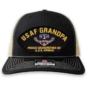 USAF Air Force Grandpa - الجد الفخور بقبعة البيسبول أو قبعة سائق الشاحنة القابلة للتعديل لطيار أمريكي in Kuwait