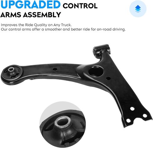 Front Lower Control Arms + Ball Joints + Sway Bar Links + Tie Rods for Toyota Corolla 2003-2008 Suspension Kit K640360 K640361 K90309 K80230 EV470 ES80432 ES80431 BT-433 10pc Set in Kuwait