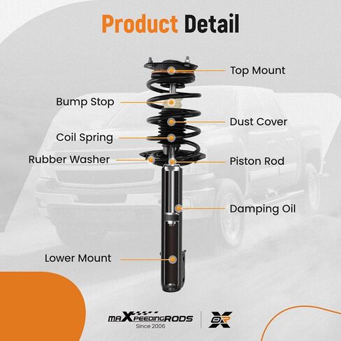 maXpeedingrods 171661 1332303 Front Strut for Chevy Impala Monte Carlo 2000-2013 Buick Allure Century LaCrosse Regal 1997-2009 Pontiac Grand Prix 1997-2003, Shock Absorber Strut Assembly w/Coil Spring in Kuwait