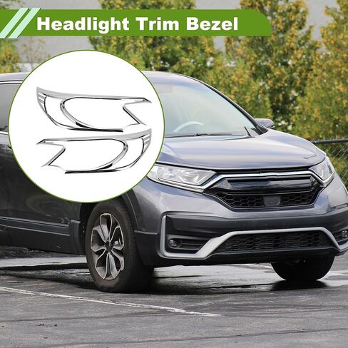 Headlight Trim Bezel for Honda CR-V 2012-2014 Silver Tone Front Left Right Side Headlamp Bezel Headlight Cover Decor ABS 1 Pair in Saudi Arabia
