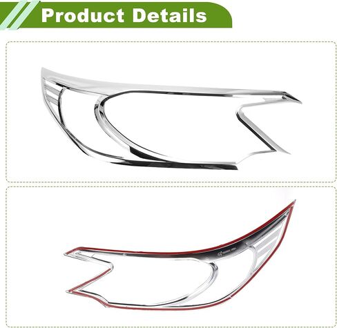 Headlight Trim Bezel for Honda CR-V 2012-2014 Silver Tone Front Left Right Side Headlamp Bezel Headlight Cover Decor ABS 1 Pair in Saudi Arabia