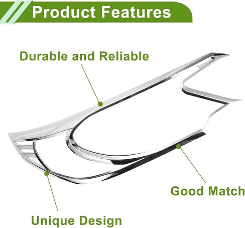Headlight Trim Bezel for Honda CR-V 2012-2014 Silver Tone Front Left Right Side Headlamp Bezel Headlight Cover Decor ABS 1 Pair in Saudi Arabia