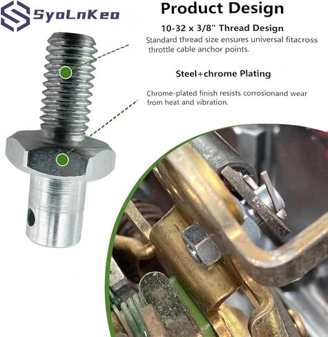 Transmission Kickdown Stud and Throttle Linkage Adapter Kit (20-40 & 8009) Compatible with Chevrolet 1977 and Later Models in Kuwait