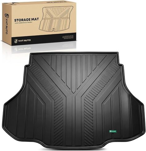YHTAUTO Floor Mats & Cargo Mat Compatible with Hyundai Elantra 2021-2025 Not Hybrid, TPE All Weather Car Mats Waterproof Anti-Slip Odorless Floor Liner, Interior Car Accessories Full Set Liner in Saudi Arabia