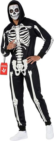 Morph Mens Skeleton Costume Men, Adult Skeleton Suit Outfit, Adult Skeleton Costume Men, Halloween Skeleton Costume Men in Kuwait