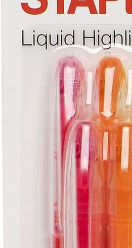 STAPLES Liquid Highlighters, Chisel Tip, Assorted Colors, 36 Pack – Hype Smear‑Resistant Highlighting Markers for Classrooms & Offices in Saudi Arabia