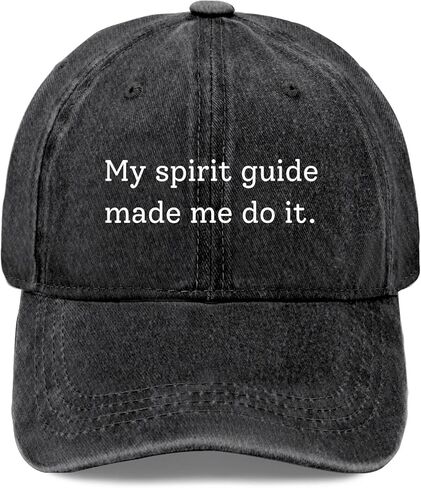 My Spirit Guide Made me do it Cap Army hat Mens Beach hat Gifts for Her Cycling Hats AllBlack in Kuwait