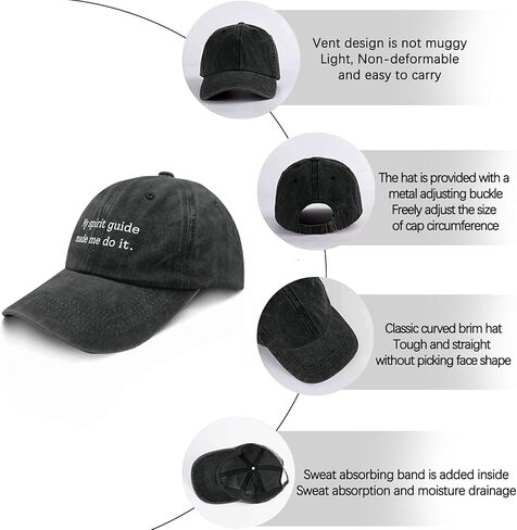 My Spirit Guide Made me do it Cap Army hat Mens Beach hat Gifts for Her Cycling Hats AllBlack in Kuwait