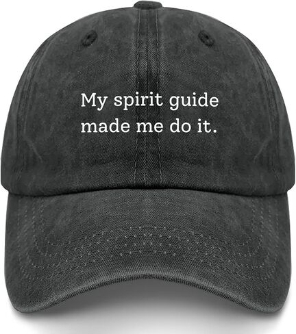 My Spirit Guide Made me do it Cap Army hat Mens Beach hat Gifts for Her Cycling Hats AllBlack in Kuwait