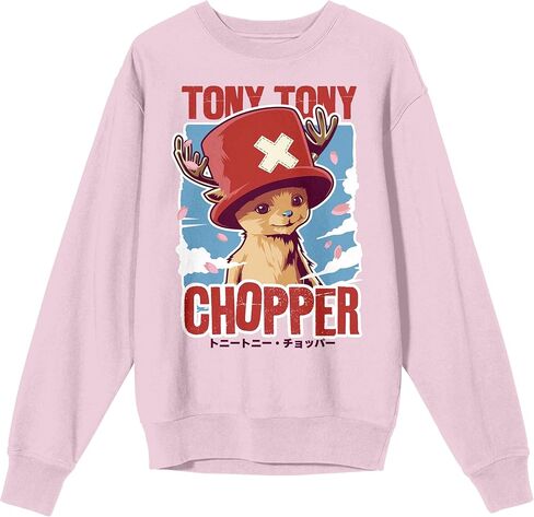 Bioworld One Piece Live Action Tony Tony Chopper Pink Unisex Sweatshirt in Saudi Arabia