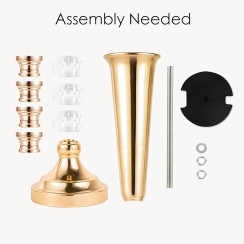 2 Pcs Tall Gold Vases for Centerpieces -22.6" Height Versatile Metal Tabletop Flower Stand, Wedding Decorations for Reception, Tall Flower Vase for Birthday, Weddings, Anniversary, Home Decor (2 Pcs) in Kuwait