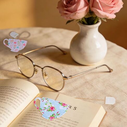6 Pcs Tea Bag Bookmark – Unique Handmade Felt Bookmarks Gift for Book Lovers, Women, Teachers, and Mother's Day in Kuwait