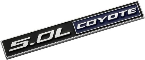 2 Pack 5.0L Coyote Emblems Decal 3D Badge V8 Engine Trunk Sticker Replacement for Mustang & F150 (Chrome/Blue) in Kuwait