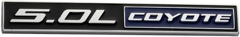 2 Pack 5.0L Coyote Emblems Decal 3D Badge V8 Engine Trunk Sticker Replacement for Mustang & F150 (Chrome/Blue) in Kuwait
