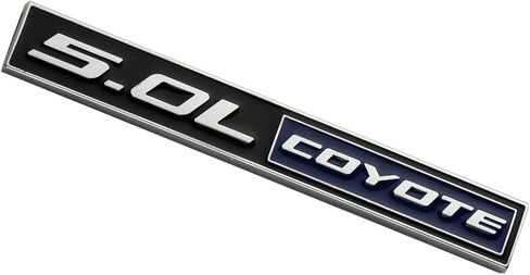 2 Pack 5.0L Coyote Emblems Decal 3D Badge V8 Engine Trunk Sticker Replacement for Mustang & F150 (Chrome/Blue) in Kuwait