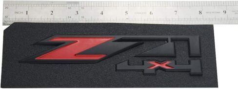 Dgea أسود أحمر Z71 4X4 درابزين الباب الأمامي شعار لوحة مناسبة لجي إم سي سييرا (مجموعة 1 قطعة) in Kuwait