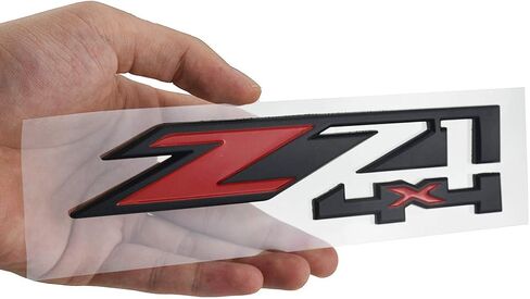 Dgea أسود أحمر Z71 4X4 درابزين الباب الأمامي شعار لوحة مناسبة لجي إم سي سييرا (مجموعة 1 قطعة) in Kuwait