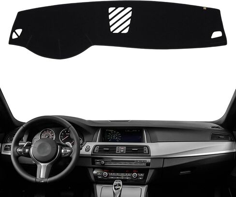 KEYOOG Dashboard Cover Dash Mat Fit for 2016-2011 B-MW 5 Series (F10 Body Code), 528i 535d 535i 550i xDrive (Without HUD Models),Car Dash Board Mat Anti-Glare Carpet,Non-Slip Pad (Black) in Kuwait