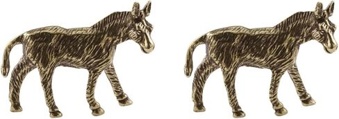 Didiseaon 2pcs Brass Donkey Animal Figurine, Mini Metal Statue Desktop Decor, Micro Landscape Terrarium Ornament Photo Prop for Home Office in Saudi Arabia