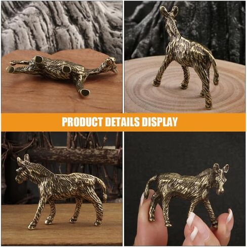 Didiseaon 2pcs Brass Donkey Animal Figurine, Mini Metal Statue Desktop Decor, Micro Landscape Terrarium Ornament Photo Prop for Home Office in Saudi Arabia