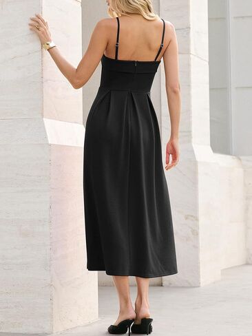 Caracilia Womens Cocktail Midi Dresses 2026 Summer Strapless Tube Top A Line Flowy Spring Formal Wedding Guest Party Dress in Saudi Arabia