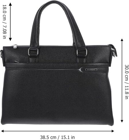 ARTIBETTER Business Laptop Bag Men’s Portable Pu Leather Briefcase Single-shoulder Storage Bag for Business Travel and Office Use Black in Saudi Arabia