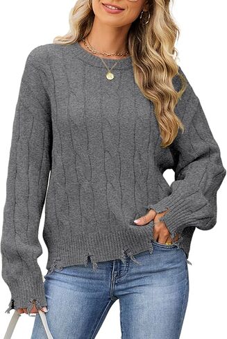 سترات نسائية متماسكة كابل متماسكة 2025 بلايز صوفية عادية كبيرة الحجم in Kuwait