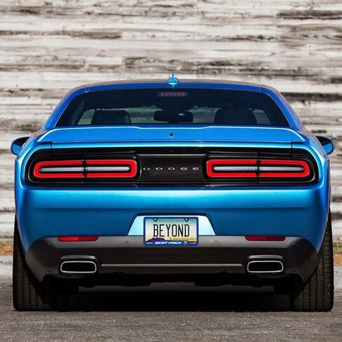 iPick Image for Dodge Scat-Pack Full Color Blue Carbon Fiber Texture ABS Plastic 50 States License Plate Frame in Saudi Arabia