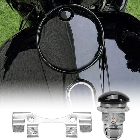 Fuel Door Push Button Gas Cap Fit for Harley 1992-2024 Touring Street Glide, Tour Glide, Road Glide, Electra Glide, Ultra Limited, for 2014-2025 Tri Glide Ultra, Latch Panel Oil Tank Accessories in Saudi Arabia