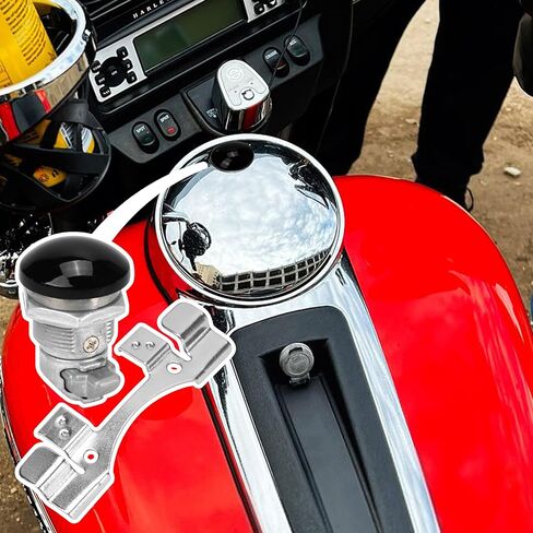 Fuel Door Push Button Gas Cap Fit for Harley 1992-2024 Touring Street Glide, Tour Glide, Road Glide, Electra Glide, Ultra Limited, for 2014-2025 Tri Glide Ultra, Latch Panel Oil Tank Accessories in Saudi Arabia