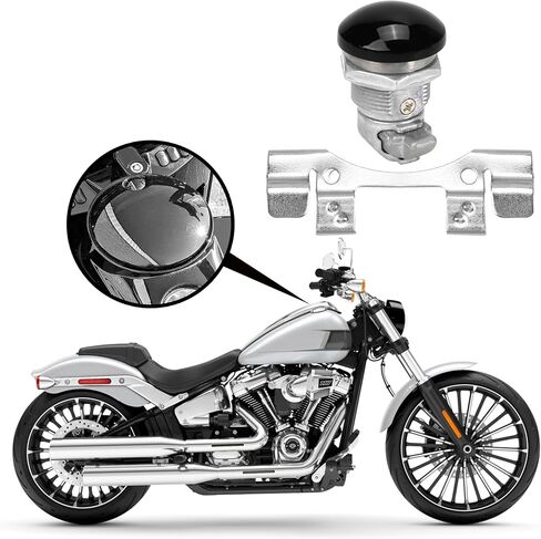 Fuel Door Push Button Gas Cap Fit for Harley 1992-2024 Touring Street Glide, Tour Glide, Road Glide, Electra Glide, Ultra Limited, for 2014-2025 Tri Glide Ultra, Latch Panel Oil Tank Accessories in Saudi Arabia