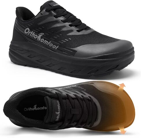 Men's Orthopedic Diabetic Wide Walking Shoes: Comfortable Arch Support Plantar Fasciitis Sport Fashion Sneakers, Casual Wide Toe Box Work Tennis Outdoor Walking Shoes for Swollen Feet, Heel Pain in Saudi Arabia