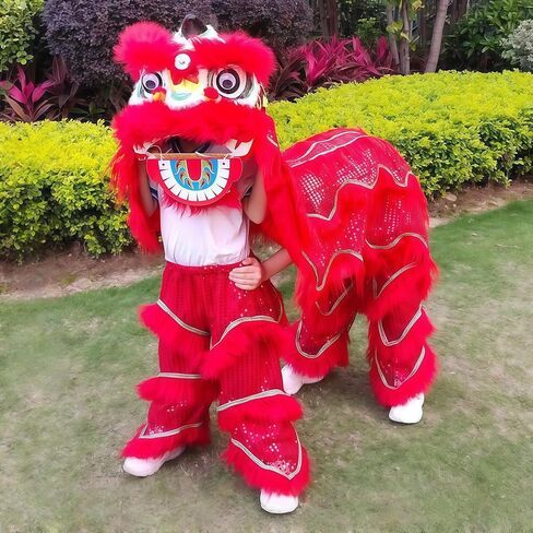 FENGSHUI-CAISHEN مجموعة رقص الأسد، زي لتزيين السنة الصينية الجديدة، وو شي، كرنفال الحفلات، الديكور الصيني والهدايا in Kuwait