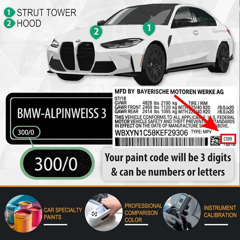 A83 طلاء السيارة الفضي المعدني الجليدي لسيارات BMW، مجموعة أقلام إصلاح خدوش طلاء السيارة ذات لون دقيق سريع وسهل إصلاح رقائق السيارة وخدوش السيارات in Kuwait