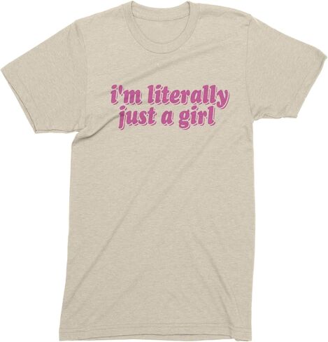 تي شيرت رجالي I'm Literally Just A Girl، مصنوع من القطن الناعم، تي شيرت برسومات in Saudi Arabia