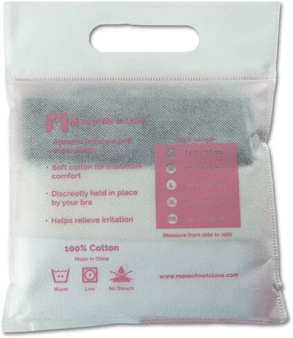Soft, Moisture Absorbent Bra Liner (Natural Material: 100% Cotton) - No Tags, No Seams, No Discomfort (XL, Beige, 6-Pack) in Saudi Arabia