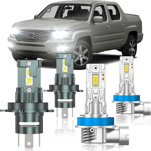 متوافق مع مصابيح الضباب Toyota Tundra 2000-2006، مجموعة مصابيح الضباب ذات الشعاع العالي والمنخفض، 800% فائقة السطوع 6000K أبيض بارد، التوصيل والتشغيل، عبوة من 4 قطع in Kuwait