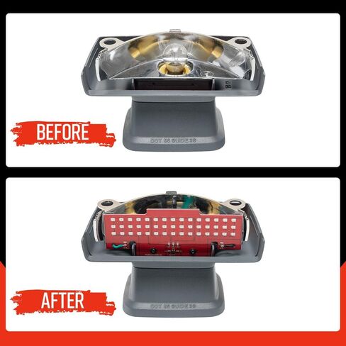 LEDGlow RestoLights Third Brake Light Kit Replacement Fits 1986-1987 Buick Regal & Grand National G-Body Car - Plug & Play - Upgrades 3rd Brake Lights Bulb to Ultra-Bright Red LED Lighting in Saudi Arabia