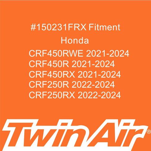 فلتر هواء رغوي مزدوج المرحلة مزيت مسبقًا لهوندا CRF450R CRF450RWE CRF450RX 2021 - الحاضر - لمجموعة PowerFlow - جزء OEM # 17213-KZL-J01 عنصر مرشح بديل in Kuwait