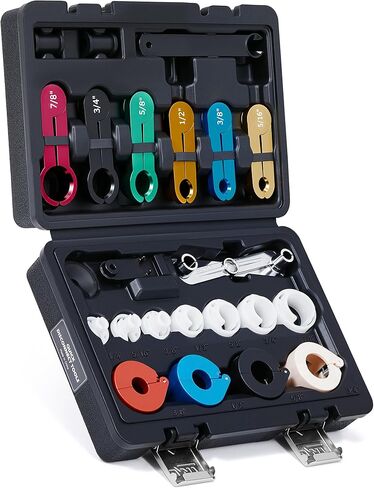 OMT Master Quick Disconnect Tool Set, 25pc Line Disconnect Tool Kit for A/C Fuel & Transmission Systems, Fuel Line Disconnect Tools for Mechanics Compatible with Ford Chevy GM More, Blue in Kuwait