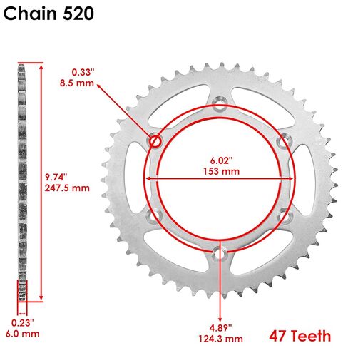 Caltric Golden O-Ring Drive Chain & Sprocket Kit Compatible with Honda CRF150F 2006-2017 in Saudi Arabia