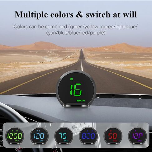 عداد السرعة GPS G13، شاشة عرض رأسية للسيارات ذات السرعة ميلا في الساعة، اتجاه قيادة البوصلة، تذكير القيادة بالتعب، عداد رحلة إنذار السرعة الزائدة، لجميع المركبات in Kuwait