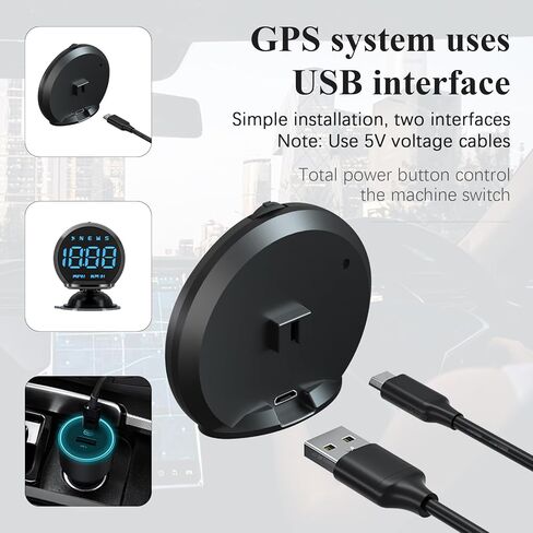 عداد السرعة GPS G13، شاشة عرض رأسية للسيارات ذات السرعة ميلا في الساعة، اتجاه قيادة البوصلة، تذكير القيادة بالتعب، عداد رحلة إنذار السرعة الزائدة، لجميع المركبات in Kuwait