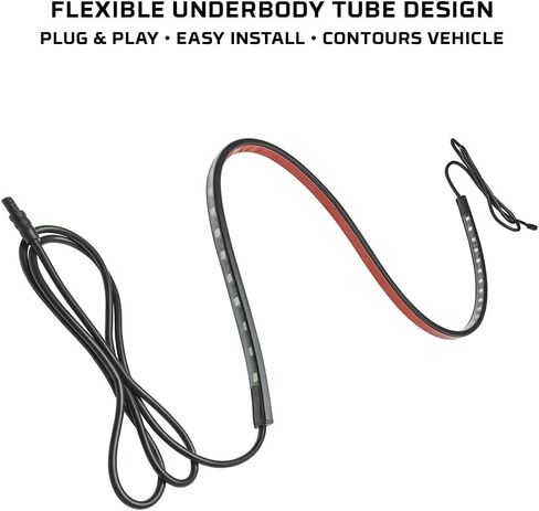 LEDGlow 6pc Green Flexible Truck Slimline LED Underbody Underglow Accent Neon Lighting Kit - 4 Unique Patterns - Water Resistant, Low Profile Tubes - Includes Control Box & Remote in Saudi Arabia