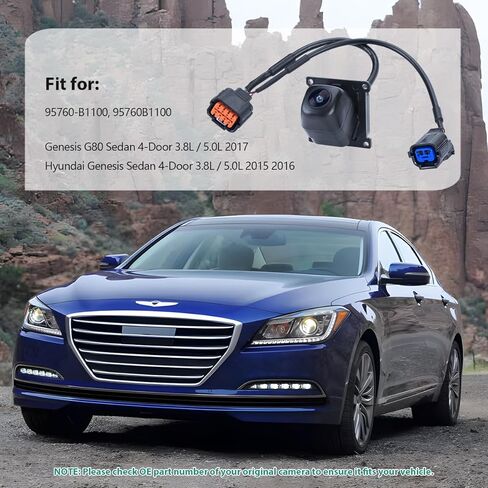95760-B1100 Backup Rear Camera Replacement for Hyundai Genesis Sedan 2015 2016 & Hyundai Genesis G80 Sedan 2017, OE Cam Replaces 95760B1100, 95766B1000, 95766-B1000 by GreenYi in Saudi Arabia