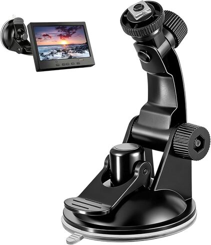 حامل شاشة كاميرا احتياطية للسيارة، دعامة تثبيت على الزجاج الأمامي، حامل كاميرا قابل للتعديل - حامل شاشة للكاميرات العكسية للسيارات in Kuwait