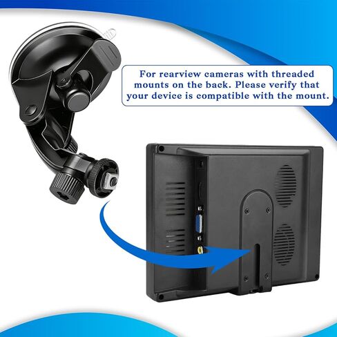 حامل شاشة كاميرا احتياطية للسيارة، دعامة تثبيت على الزجاج الأمامي، حامل كاميرا قابل للتعديل - حامل شاشة للكاميرات العكسية للسيارات in Kuwait